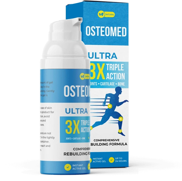 Osteomed — Gel per massaggio · Flacone con erogatore
